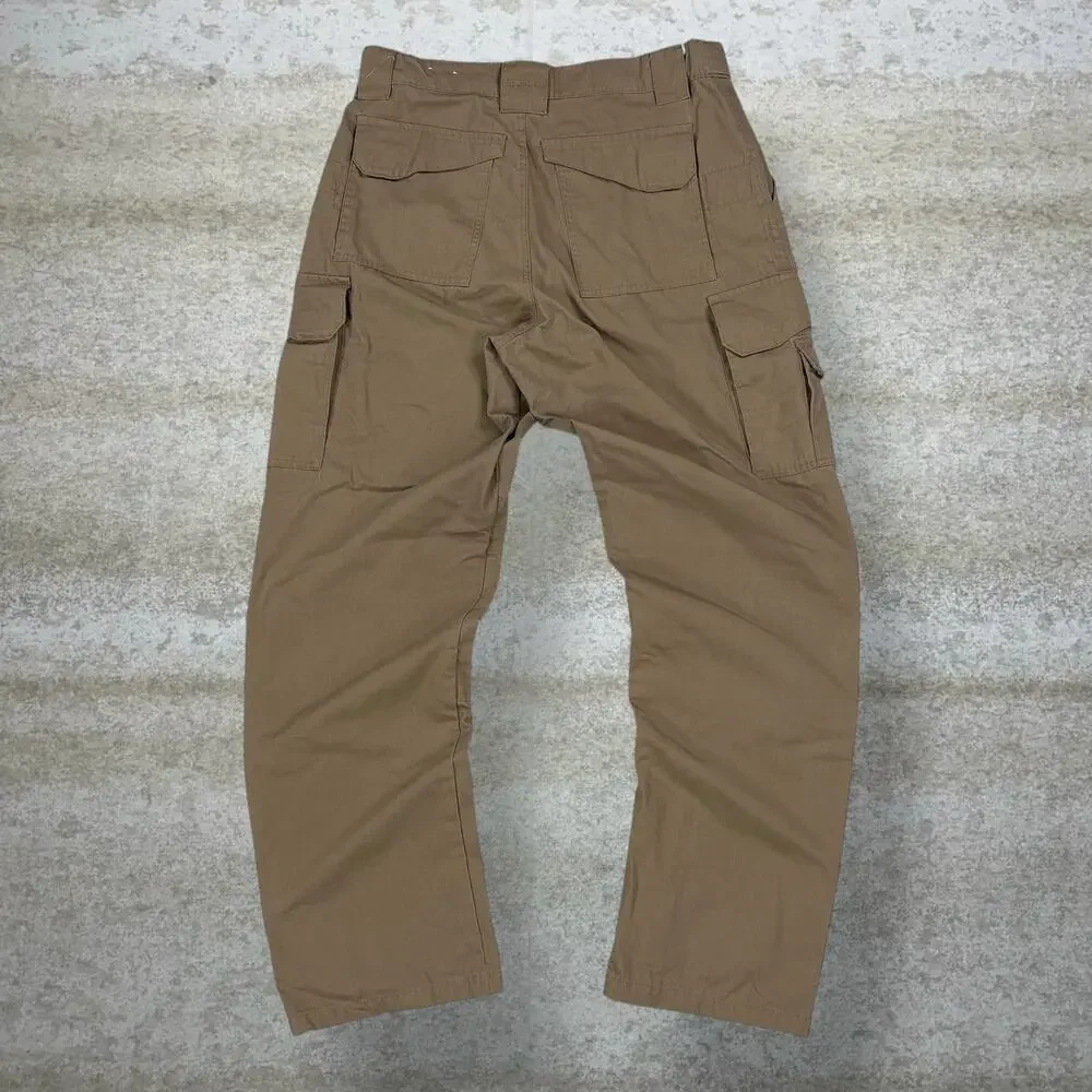 Vintage 90s Tru Spec Tactical Pants 34x34 Baggy Wide Leg Tan Double Knees Cargos